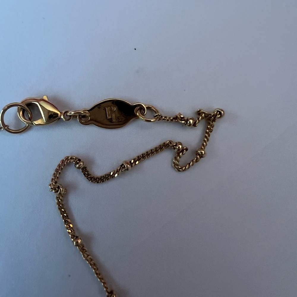 Pamela Love Gold Necklace with Light Blue Gem - Picture 4 of 6